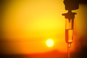 orange medical drip
