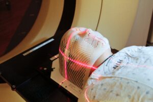patient receiving radiation treatment