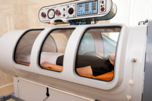 a hyperbaric oxygen chamber